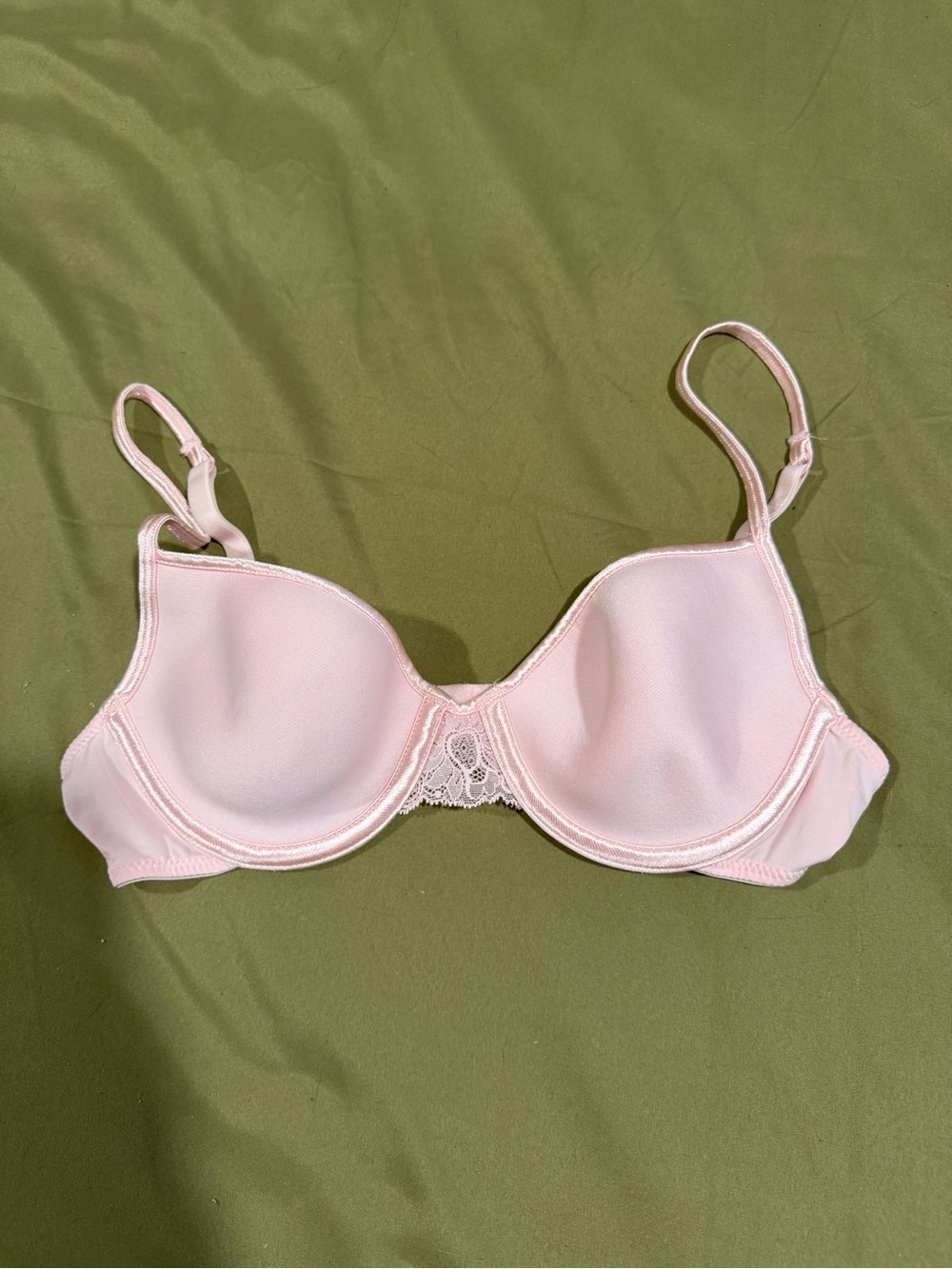 Victoria's Secret Pale Pink Underwire Lace-Trim Bra